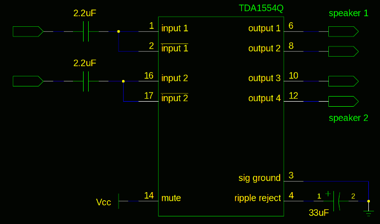 TDA-1554 Schematic Diagram