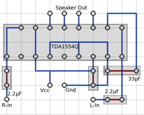 Solder side protoboard layout